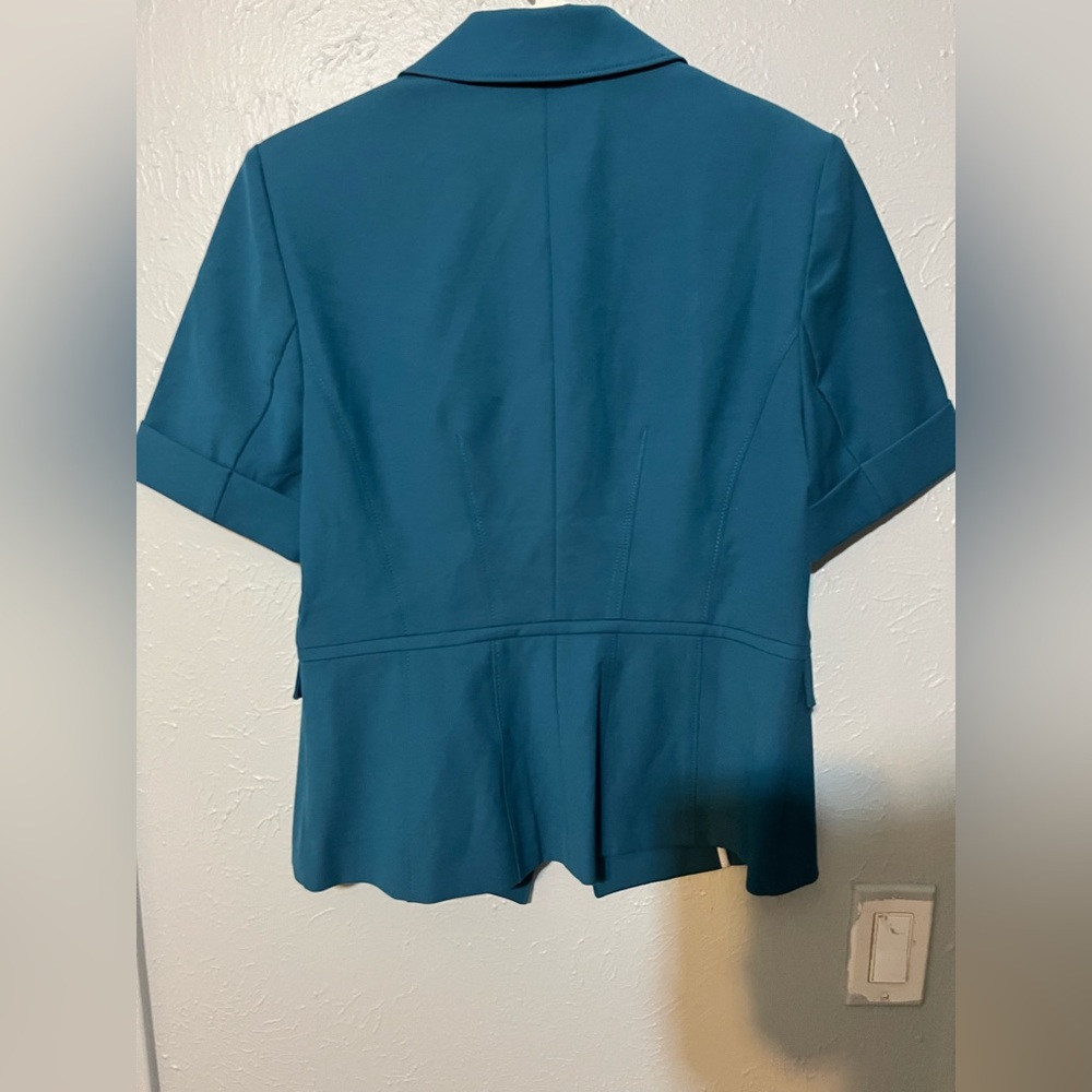 Blue White House Black Market Blazer